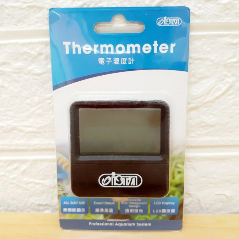 【閃電聯盟】伊士達 ISTA 電子溫度計 (黑方型) LCE水溫計 (華氏/攝氏切換) 溫度計 魚缸溫度 I-625