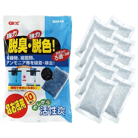 【閃電聯盟】GEX脫臭脫色活性炭80g（散裝1入） 活性碳 外掛 上部過濾槽 魚缸過濾 濾材 淨水 日本五味